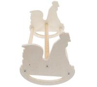 OUNONA Percha para Pollos de Interior Forma de Gallina de Plástico Beige, Resistente al Desgaste y Que Promueve el Ejercicio para Aves de Corral