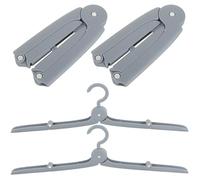 OUNONA Perchas de Viaje Plegables Antideslizantes 4 Unidades Pequeñas de PP y Aluminio para Ahorro de Espacio, Ropa, Maleta y Hogar, Portátiles y Compactas para Organizar Ropa en Viaje