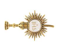 OUNONA Pin de Solapa para Comunión Cáliz y Cruz, Broche Religioso Dorado para Mujer, Accesorio de Joyería Cristiana para Ropa y Ceremonias, Obsequio Espiritual Significativo, 1 Unidad
