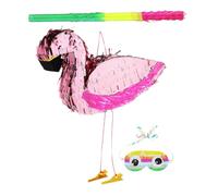 OUNONA Piñata de Flamenco Pequeña para Fiestas Tropicales Decoración Versátil para Cumpleaños Showers y Luaus Hawaianos Accesorio Reutilizable