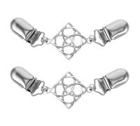 OUNONA Pinzas para Suéter y Bufanda de Mujer 2 Piezas Broche Calado Ajustable para Cintura Clips Multifuncionales para Chal y Vestido Accesorio Elegante y Duradero