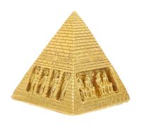 OUNONA PiráMide Egipcia De Resina 3.07X2.95X2.95 Pulgadas Adorno De Escritorio DecoracióN del Hogar Escultura Piramidal Figura ArtíStica VersáTil para Oficina Y Dormitorio