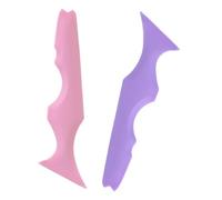 OUNONA Plantillas para Cejas y Delineador de Ojos de Silicona Reutilizables 2 Piezas para Maquillaje Herramientas de para Aplicar Rímel y Labial para Principiantes