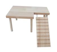 OUNONA Plataforma Interactiva de Madera Escalera para Hámster y Cobayas, Juguete para Jaulas de Animales Pequeños Que Optimiza el Espacio y Estimula la Actividad Física