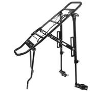 OUNONA Portaequipajes Trasero de Aleación de Aluminio de Bicicleta Negro, Ligero y Fácil de Instalar, Soporte Trasero Ajustable para Motocicleta y Bicicleta