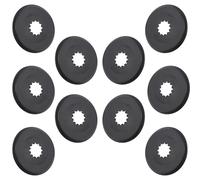 OUNONA Protector de Radios para Bicicleta de Montaña, Carretera Fácil Instalación para Bicicleta 10 Piezas Disco Dental de Plástico Negro, Ligero y Resistente al Desgaste Plegable