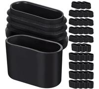 OUNONA Protectores para Patas de Mesa y Sillas 40X20 MM Fundas Ovaladas de Plástico Resistentes Almohadillas Antideslizantes E Insonorizantes para Muebles Ideales para Hogar y