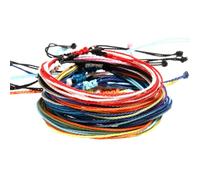 OUNONA Pulsera Bohemia Trenzada para Mujer Hecha a Mano Hilo de Algodón Colorido, Diseño Elegante y Ajustable Adecuado Día Madre y Amistad