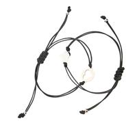 OUNONA Pulsera Tejida Corazón Acero Inoxidable Conjunto Madre e Hija Diseño Trenzado Unisex Casual Cordón Muñeca Ajustable Obsequio Aniversario