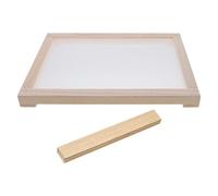 OUNONA Rejilla para Secar Hierbas Apilable de Madera y Malla 2 Piezas Mediana con Peso de Prensa para Secado Uniforme de Flores, Té y Verduras en Cocina y Jardín