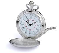 OUNONA Reloj de Bolsillo Retro de Cuarzo Grande y Ligero Cadena de Aleación de Zinc y Vidrio, Elegante y Moderno para Decoración de Ropa Masculina