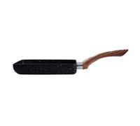 OUNONA Sartén Antiadherente Cuadrada Japonesa para Tortillas y Huevos Sartén de Aluminio con Base Plana para Desayuno y Cocina Casera Resistente y Fácil de Limpiar Color Negro