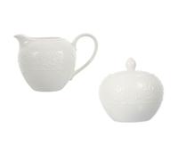 OUNONA Set de 2 Piezas de Azucarero y Jarra para Leche de Cerámica de Color Claro, Diseño Multifuncional y Fácil de Limpiar para Uso en Cocina y Café