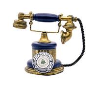 OUNONA Simulación De Teléfono Antiguo Vintage Azul Adorno De Escritorio Forma De Cabina Telefónica Decoración Creativa Hogar Sala De Estar o Dormitorio