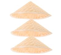 OUNONA Sombreros Cónicos de Bambú para 3 Piezas, Elaboración Artesanal, Transpirables, para Cosplay y Juego Artístico Tradicional Oriental