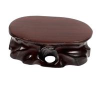 OUNONA Soporte de Madera para Florero y Estatua de Buda Base Ovalada Ancha Expositor Estable para Artesanías Tetera y Adornos Decorativos