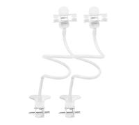 OUNONA Soporte para Teléfono Flexible de Mesa 2 Piezas Abrazadera Ajustable, Cuello de Cisne Multifuncional en Color Blanco para Escritorio y Cama, Compatible con Tabletas y Móviles
