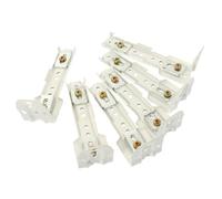 OUNONA Soportes De Código para Instalación De Rieles De Cortinas 6 Piezas Metálicos Ligeros para Oficina, Hotel y Hogar, Suministro De Montaje Multiuso