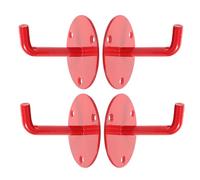 OUNONA Soportes Metálicos para Extintores de Co2 de 2-9 Kg Gancho Colgador de Pared Rojo 4 Piezas Soporte de Seguridad contra Incendios para Oficinas Cocinas y Espacios Comerciales