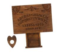 OUNONA Tablero Miniatura de Madera con Cajón Secreto Tablero Espeluznante de Halloween para Decoración Planchette Incluida para Casa de Muñecas Temáticos