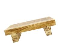 OUNONA Taburete de Madera Khaki Soporte Estable y Diseño Que Ahorra Espacio, Banco de Escalones Adecuado para Dormitorio y Uso Doméstico