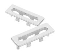 OUNONA Tapa de Desbordamiento para Lavabo 2 Piezas, Inserto Plástico Rectangular para Orificio de Fregadero, Anillo de Ajuste para Cocina y Baño, Accesorio Pequeño para Control de Agua