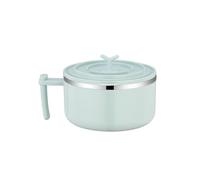 OUNONA Tazón para Fideos de Acero Inoxidable con Tapa, Gran Capacidad y Acabado Fino, Resistente a Rayaduras, Adecuado para Cocina y Comedor Diario