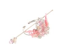 OUNONA Tiara Tradicional China y Horquilla Clásica 2 Piezas Tamaño Único Color Rosa para Mujer Amantes de Estilo Han en Fiestas y Fotografía Accesorios Cabello