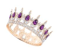 OUNONA Tiaras Barrocas De Estilo Dorado Con Gemas De Imitación Para Novias Accesorios Para Ceremonia De Casamiento y Cabello De Novia