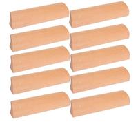 OUNONA Tiradores de Madera Maciza para Armarios 10 Piezas con Acabado Lacado Transparente 96 MM de Distancia entre Tornillos Tiradores para Puertas y Cajones de Cocina y Tocador