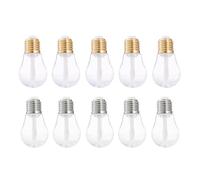 OUNONA Tubo Brillo Labial Rellenable 10 Unidades Set Mini Forma Bombilla Transparente 17 Plata 62 Dorado Tapa para Bálsamo y Aceite Labial Viaje DIY Kit Hacer Lip Gloss