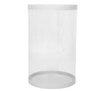 OUNONA Tubos de almacenamiento para frascos de cosméticos: Contenedor cilíndrico transparente de 50 x 31,5 cm con tapa para frascos vacíos, contenedor de almacenamiento de plástico para exhibir