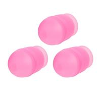 OUNONA Vaso Agitador para Peluquería 3 Unidades Plástico Rosa Pequeño con Escala para Mezclar Tintes de Cabello Kit Barbería Uso Profesional y Doméstico