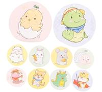 OUNONA Vendajes Redondos Pequeños Paquete de 120 Unidades con Diseño de Dibujos Animados, Adhesivos Impermeables de PE No se Pegan Herida para Camping al Aire Libre