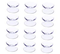 OUNONA Ventosa de doble cara de plástico, sin ganchos, 10 x 20 mm, 12 unidades