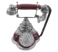 OUNONA Vintage Landline Telephone Ornament Resin Craft Retro Dial Phone Model Old Fashioned Decorative Telephone For Home Office Elegant Collector S Vintage Decor