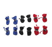 OUNONA Zapatos de Lluvia para Perros Impermeables y Antideslizantes, 3 Juegos Algodón, Fáciles de Poner, Ideales para Exteriores y Protección en Días Lluviosos