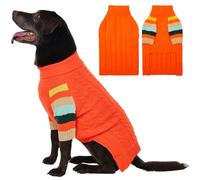 OUOBOB Suéter de cuello alto para perro, abrigo de invierno para perro, ropa de otoño para mascotas, ropa de punto para clima frío, suéter cálido de Navidad para perros grandes, Collie Pitbull