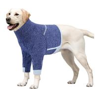 OUOBOB Traje de recuperación para perros para patas delanteras y torso, chaleco protector suave con coderas y agujero para correa, después de la cirugía de esterilización/castración, cuidado de