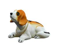 OUOULAJY Lindo perro con cabeza de Bobble Dog Cachorro asintiendo con la cabeza para el salpicadero del coche, adorno Beagle