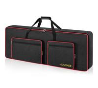 OUOUTMEE Funda para teclado electrónico 76 teclas, tela Oxford 600D, negro, impermeable, 10 mm borde, cuatro protectores de esquina