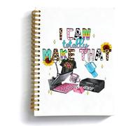 OuOvOwO Trendy Y2K Leopard Print Spiral Notebook 5.5x8.3 Inch | Diario de regalos para amantes de las manualidades, I Can Totally Make That Notebook para tomar notas
