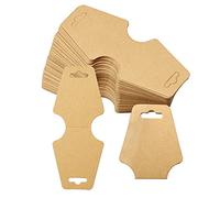 oupados 100 unids collar de exhibición de tarjetas de papel Kraft joyería para tarjetas de exhibición de joyas para collares, pulseras, horquillas (marrón)