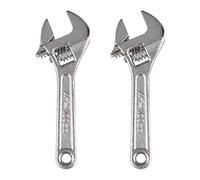 oupados 2 piezas 100mm/4 pulgadas Mini llave inglesa ajustable plateada profesional para industria, hogar, reparación mecánica, reparación de automóviles Multifunción