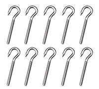 oupados Aallo 10 Unids M6 Gancho de Tornillo Gancho de Rosca de Anillo Metálico Gancho de Tornillo de Extensión para Uso en Interiores y Exteriores