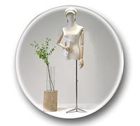 OUPAIAI Maniqui Costura Mujer, Busto de Señora Maniquies Torso con Las Manos Madera Mostrar Ropa Y Joyas Altura Ajustable 55"- 83" Trípode Metálico(Silver)