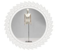 OUPAIAI Maniqui Costura Mujer, Forma de Vestir Maniquí Sastre con Brazos Y Cabeza de Madera Un Estante Ropa, Altura Ajustable Base Metálica(A)