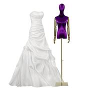 OUPAIAI Maniqui Costura Mujer Maniquí Torso Femenino Ajustable 53-77 Pulgadas para Ropa, Ropa, Joyería, Torso Maniquí Sastre con Cabeza Giratoria 360° Y Brazo Galvanizado(B,S-Small)