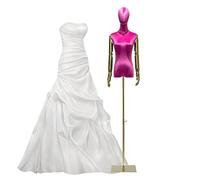 OUPAIAI Maniqui Costura Mujer Maniquí Torso Femenino Ajustable 53-77 Pulgadas para Ropa, Ropa, Joyería, Torso Maniquí Sastre con Cabeza Giratoria 360° Y Brazo Galvanizado(H,M-Medium)