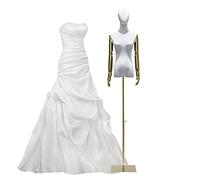 OUPAIAI Maniqui Costura Mujer Maniquí Torso Femenino Ajustable 53-77 Pulgadas para Ropa, Ropa, Joyería, Torso Maniquí Sastre con Cabeza Giratoria 360° Y Brazo Galvanizado(J,S-Small)